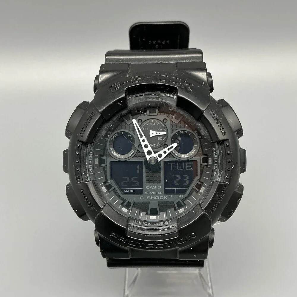 Casio G-Shock 5081 GA-100 Mens Watch 45mm Black Analog Digital Alarm New Battery